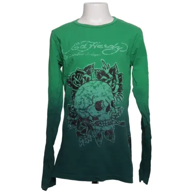 Långärmad t-shirt (Grön) från Ed Hardy Bomull