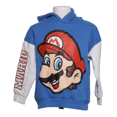 Sweat à capuche (Bleu, Blanc, Multicolore) de Super Mario Coton, Polyester
