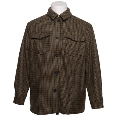 Oberhemd (Beige, Schwarz) von Knowledge Cotton Apparel Recyceltes Polyester, Wolle