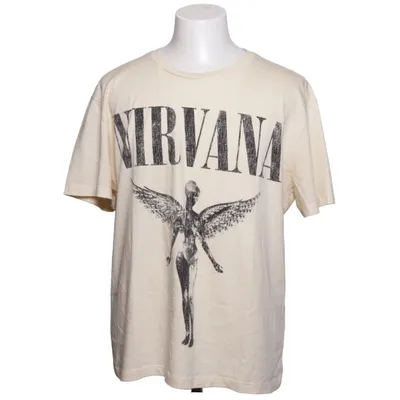 T-shirt (Beige, Noir) de Nirvana Coton