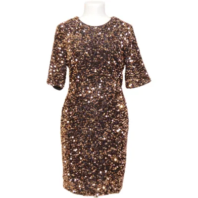 Cocktailklänning (Svart, Flerfärgad) från Shein Elastan, Polyester