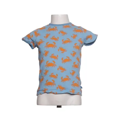 T-shirt (Blue, Orange) from Småfolk Elastane, Organic cotton