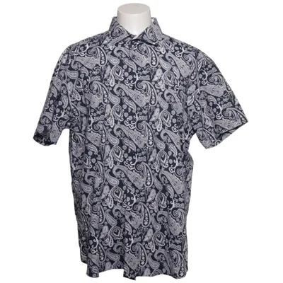 Chemise à manches courtes (Bleu, Blanc) de Portonova Coton, Polyester