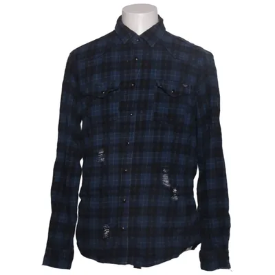 Flannel shirt (Blue, Black) from Blend Denim Cotton