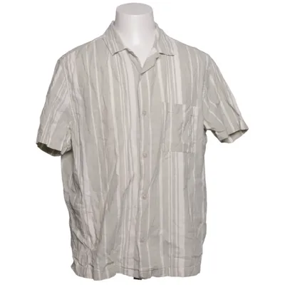 Chemise à manches courtes (Blanc, Gris) de H&M Coton, Lin
