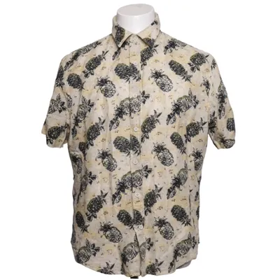 Short sleeve shirt (Yellow, Black, White) from Mango Man Cotton, Linen
