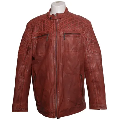 Leather jacket (Red) from Babista Cotton, Leather, Polyester
