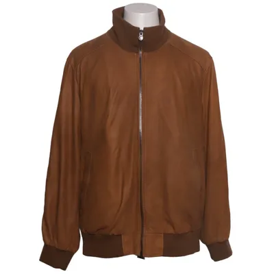Læderjakke (Brun) fra Christ Acetat, Bomuld, Læder, Polyamid, Polyester, Viscose