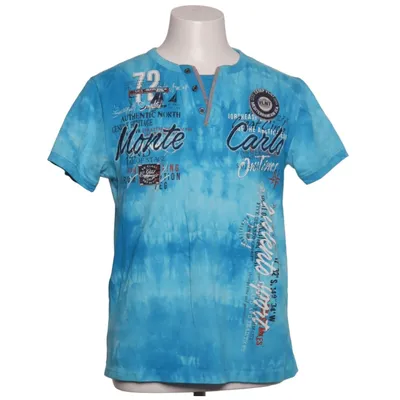 Henley shirt (Blue) from Violento Cotton, Elastane
