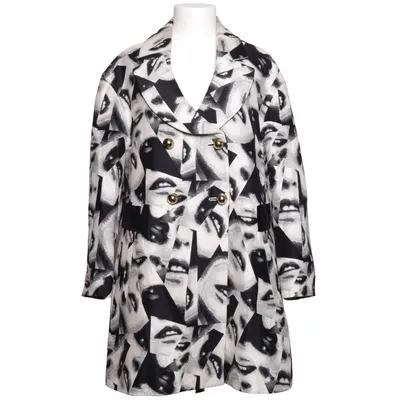 Frakke (Sort, Hvid, Flerfarvet) fra Frankie Morello Acetat, Bomuld, Cupro, Polyester, Viscose