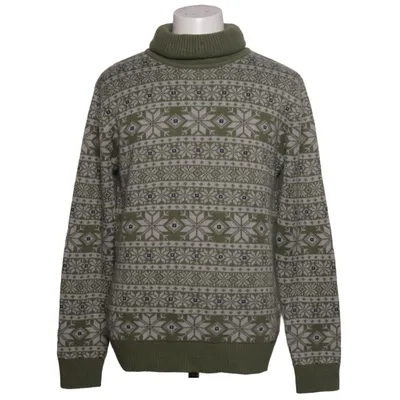 Rollkragenpullover (Grün, Weiß) von Finn Flare Acryl, Wolle