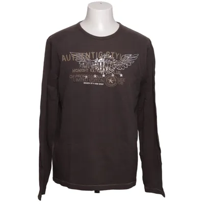 Langærmet t-shirt (Grå) fra Camp David