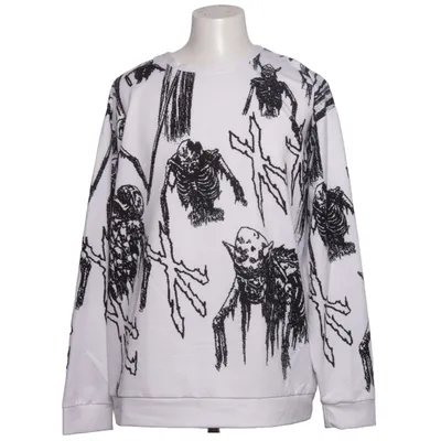 Sweatshirt (Weiß, Schwarz) von One by One Elasthan, Recyceltes Polyester