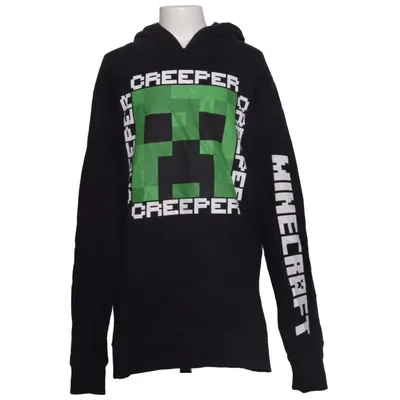 Sweat à capuche (Noir, Vert) de Minecraft Coton