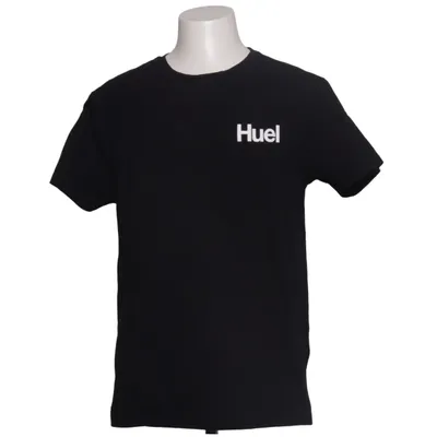 T-shirt (Zwart) van Huel Katoen, Elastaan