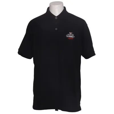 Polotrøje (Sort) fra Guinness Bomuld, Polyester