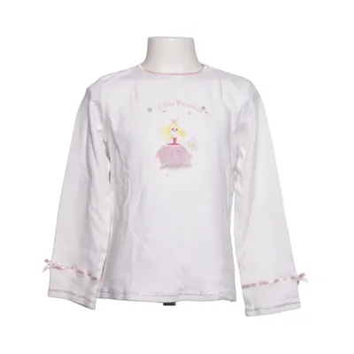 T-shirt à manches longues (Blanc, Rose) de TCM Coton
