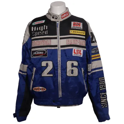 Motorradjacke (Blau, Schwarz, Weiß, Mehrfarbig) von Polo Motorrad Polyamid, Polyester