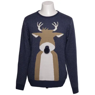 Julesweater (Blå, Brun, Hvid) fra Blend