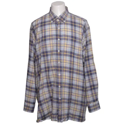 Overhemd (Blauw, Geel, Wit) van Johann Popken Katoen