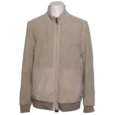 Lederjacke (Beige) von Paul & Shark Baumwolle, Leder