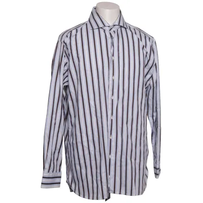 Shirt (Blauw, Bruin, Wit) van Paul Rosen Katoen