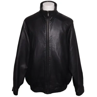 Leren jack (Zwart) van Daniel Hechter Leer, Polyamide, Viscose