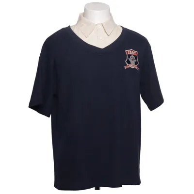 Polo shirt (Blue, Beige) from American Retro Cotton, Polyester