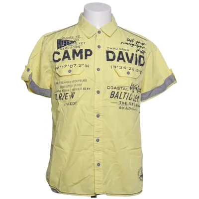 Short sleeve shirt (Yellow, Gray) from Camp David Cotton