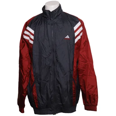 Træningsjakke (Grå, Rød, Hvid) fra Adidas Bomuld, Polyamid, Polyester