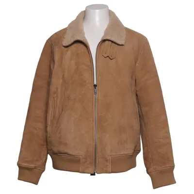 Shearlingjakke (Brun) fra Dan Fox Apparel Læder, Polyester