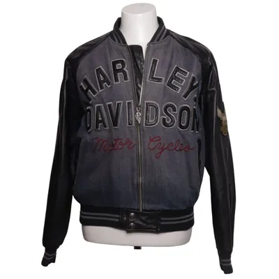 Collegejacka (Svart, Blå) från Harley Davidson Bomull, Polyamid