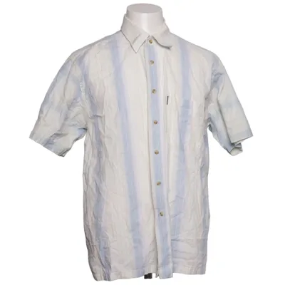Short sleeve shirt (White, Blue) from Claudio Campione Cotton