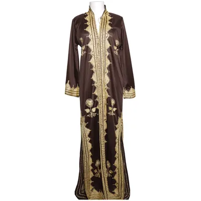 Traditionell klädsel (Brun, Guldfärgad)