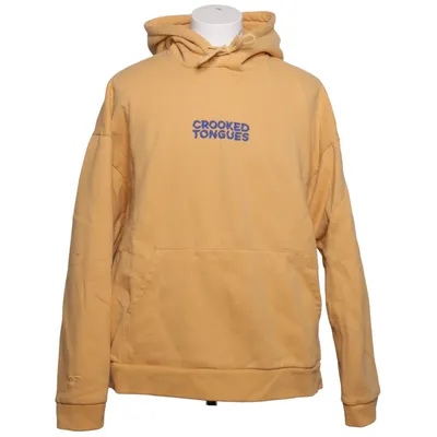 Sweat à capuche (Jaune) de Crooked Tongues Coton, Polyester