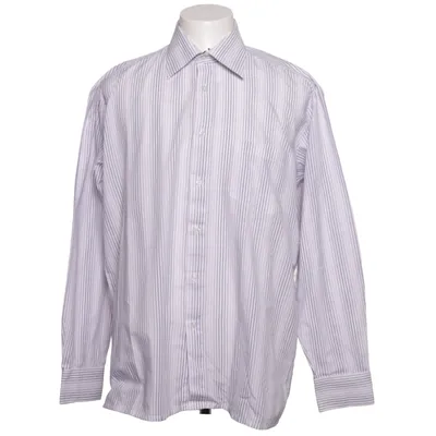 Skjorte (Hvid, Blå) fra Atlant Bomuld, Polyester
