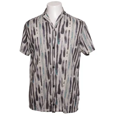 Short sleeve shirt (Gray, Black, Blue) from Zara Linen, Polyester