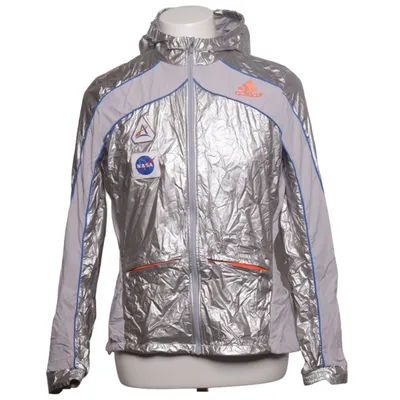 Træningsjakke (Sølv, Flerfarvet) fra Adidas Elastan, Polyamid, Polyester