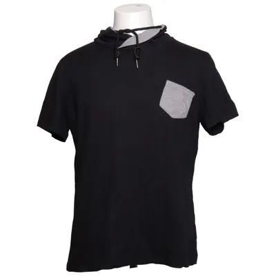 Kortärmad huvtröja (Svart, Grå) från Reverse Bomull