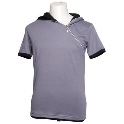 Korte mouwen capuchon sweater (Grijs, Zwart) van Merish Katoen