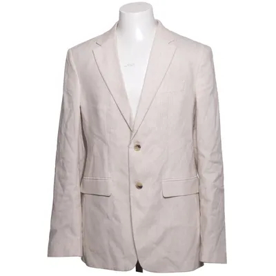 Blazer (Beige) from Zara Elastane, Linen, Polyester, Viscose