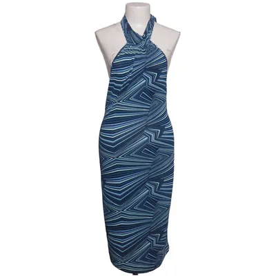 Halterneck dress (Blue, Multicolored) from Occo Elastane, Polyester