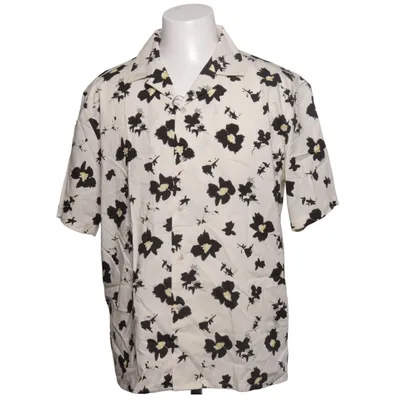 Short sleeve shirt (White, Black) from Uniqlo Cotton, Modal