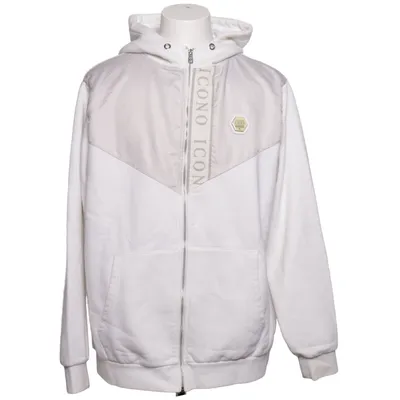Hoodie (White, Gray) from Icono Cotton, Polyester