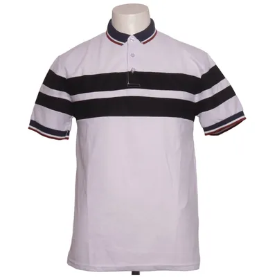 Pikétröja (Vit, Svart, Blå) från Amparo Bomull, Polyester