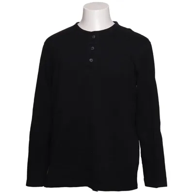 Henley shirt (Black) from Man's World Cotton