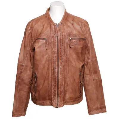 Leren jack (Bruin) van Montgomery Leer, Polyester