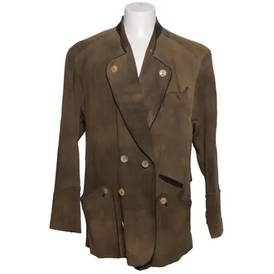 Blazer (Gray, Green) from Zeiler Acetate, Leather, Viscose