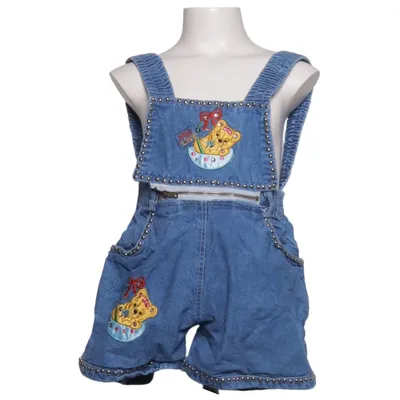 Dungaree shorts (Blue, Multicolored) from North Cotton, Polyester