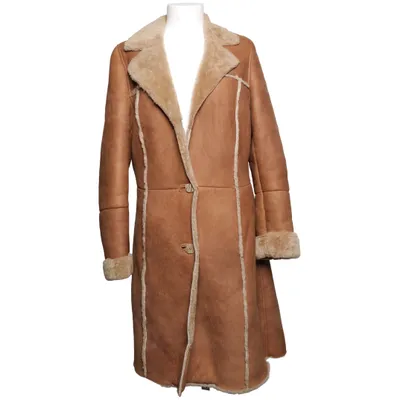 Shearlingjakke (Brun, Beige) fra Madeleine Læder